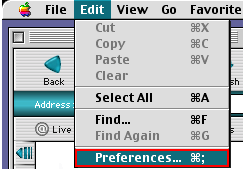 IE - Edit - Preferences
