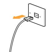 Remove the existing telephone cable from your wall socket.