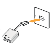 Plug the microfilter into the empty socket.