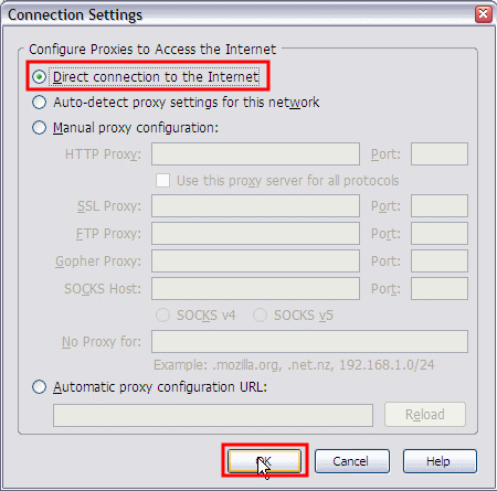 Tools - Options - Advanced - Network - Connection Settings