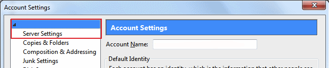 On the left hand side of the Account Settings window, you'll see a list of the email addresses you have set up with separate sections underneath each.